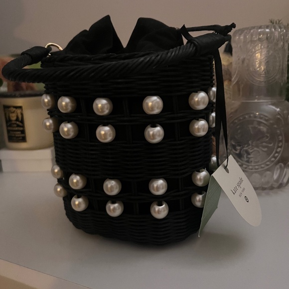 KATE SPADE X TARGET COLLAB BLACK WOVEN BAG - Picture 1 of 3